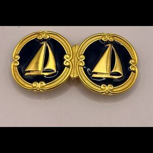 Douglas Paquette NWOT sail boat, belt buckle.